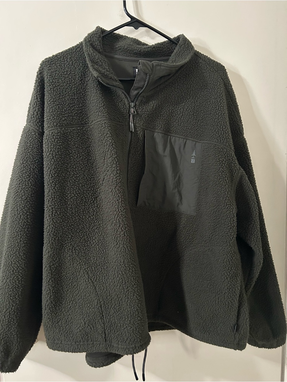 Bass Olive Green Sherpa zip up  Jacket